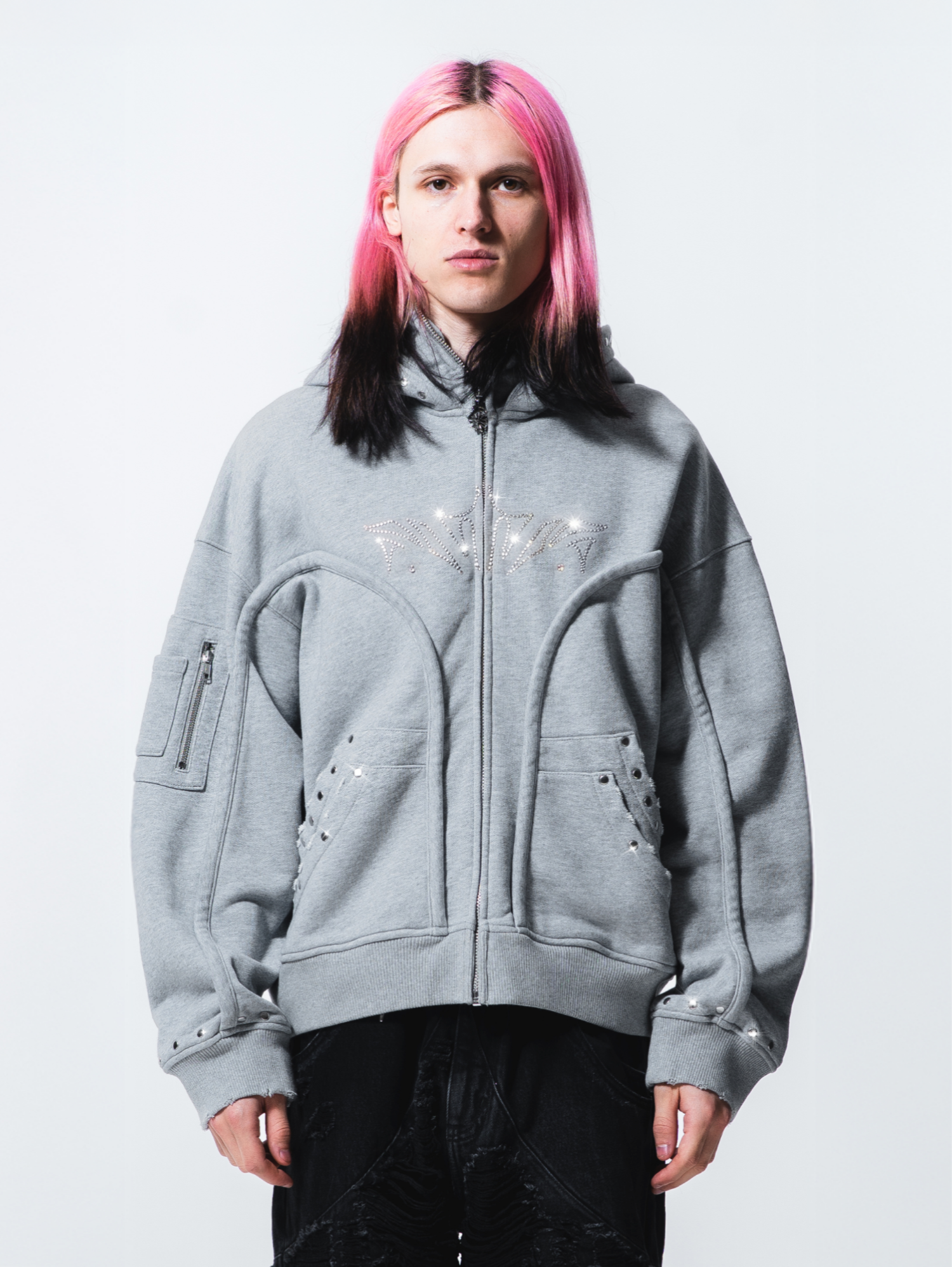 Fur Phantom Hoodie Grey