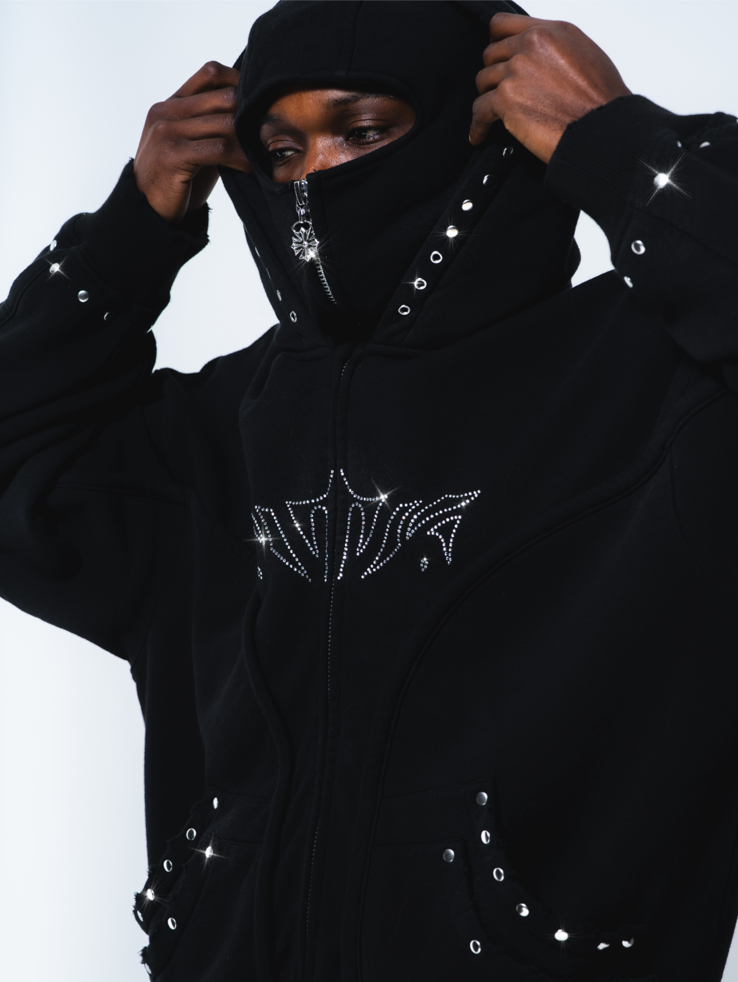 Fur Phantom Hoodie Black