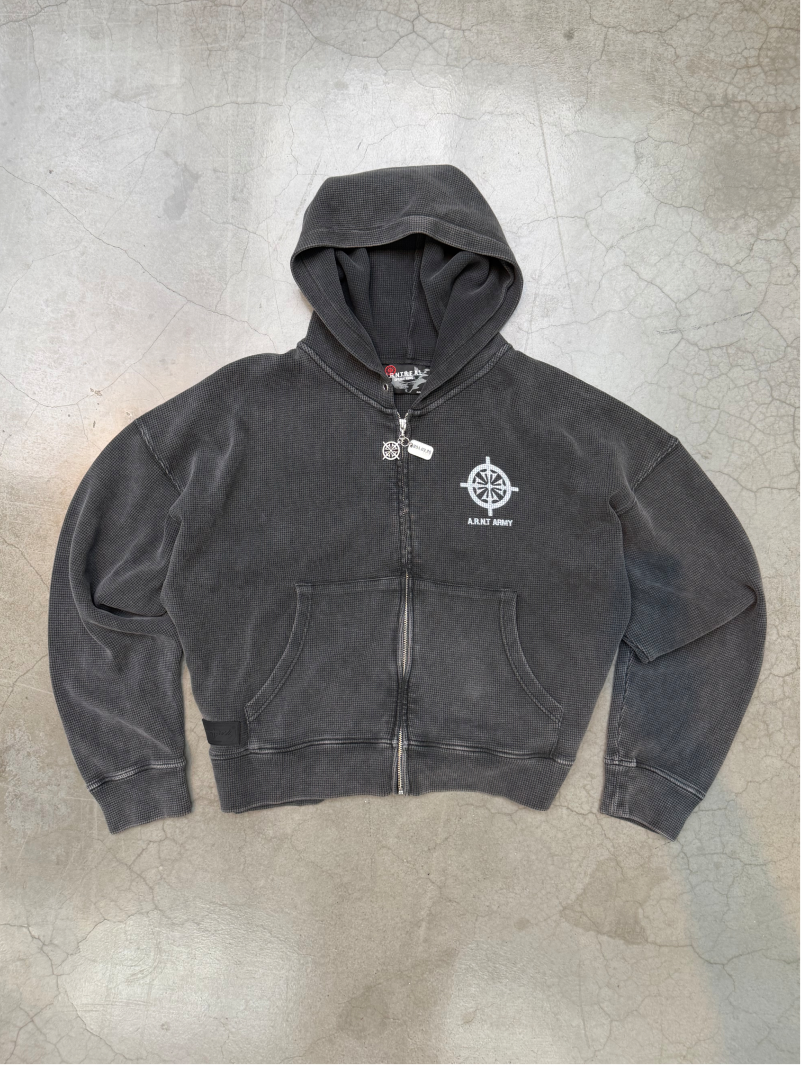 Waffle Wash Black Hoodie