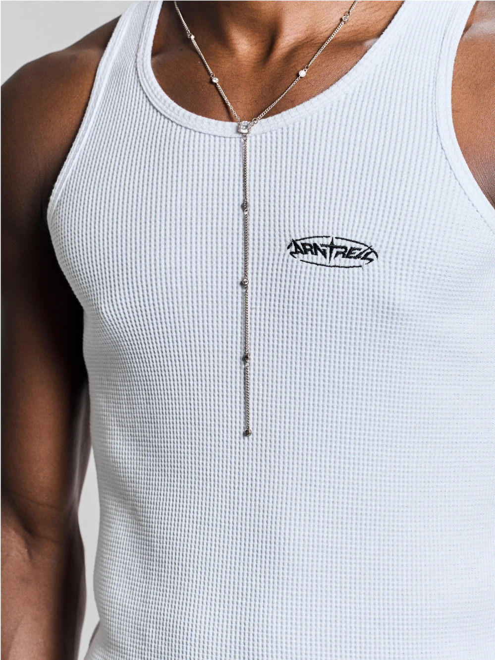 Waffle Tank Top White