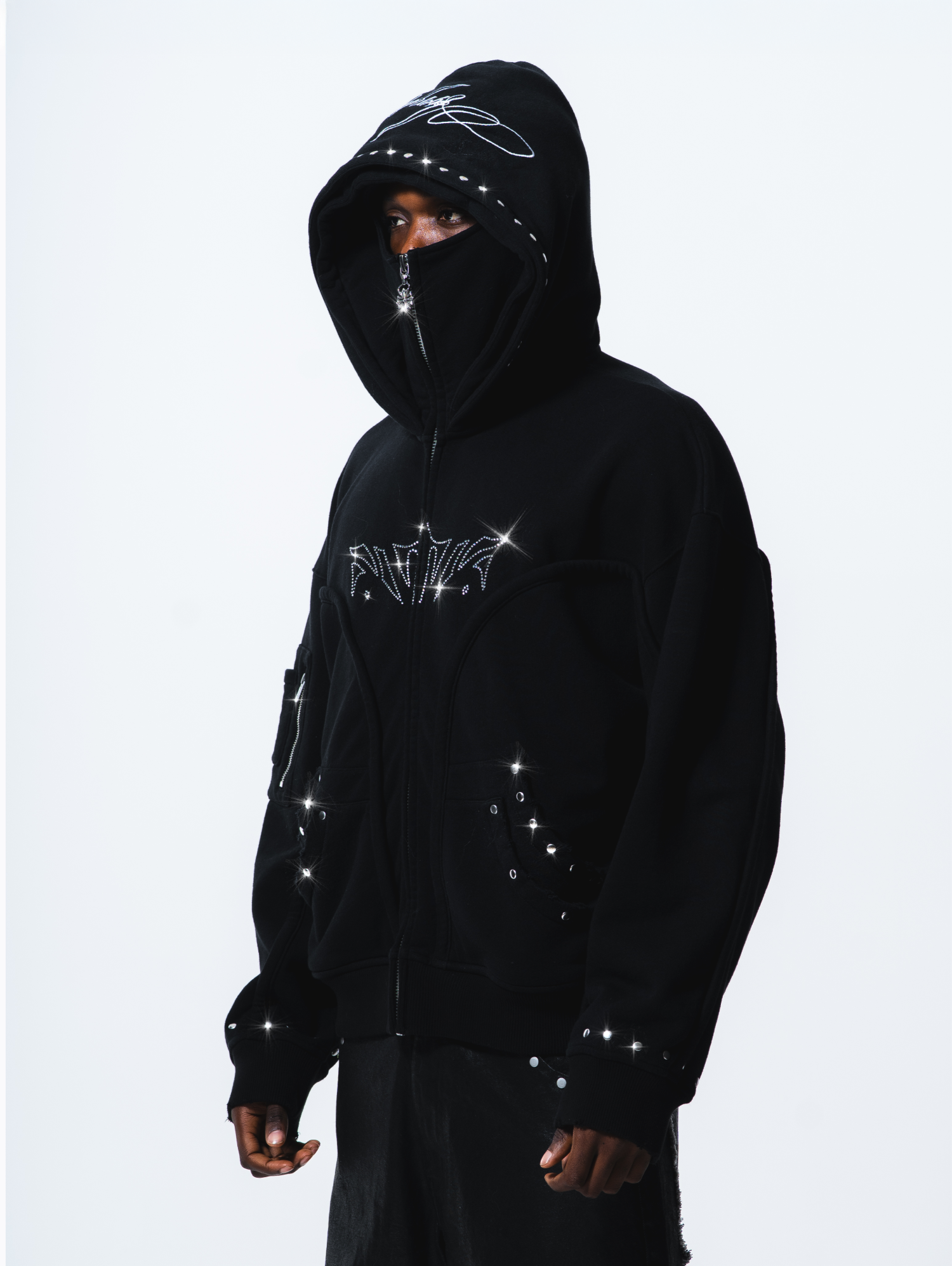 Fur Phantom Hoodie Black