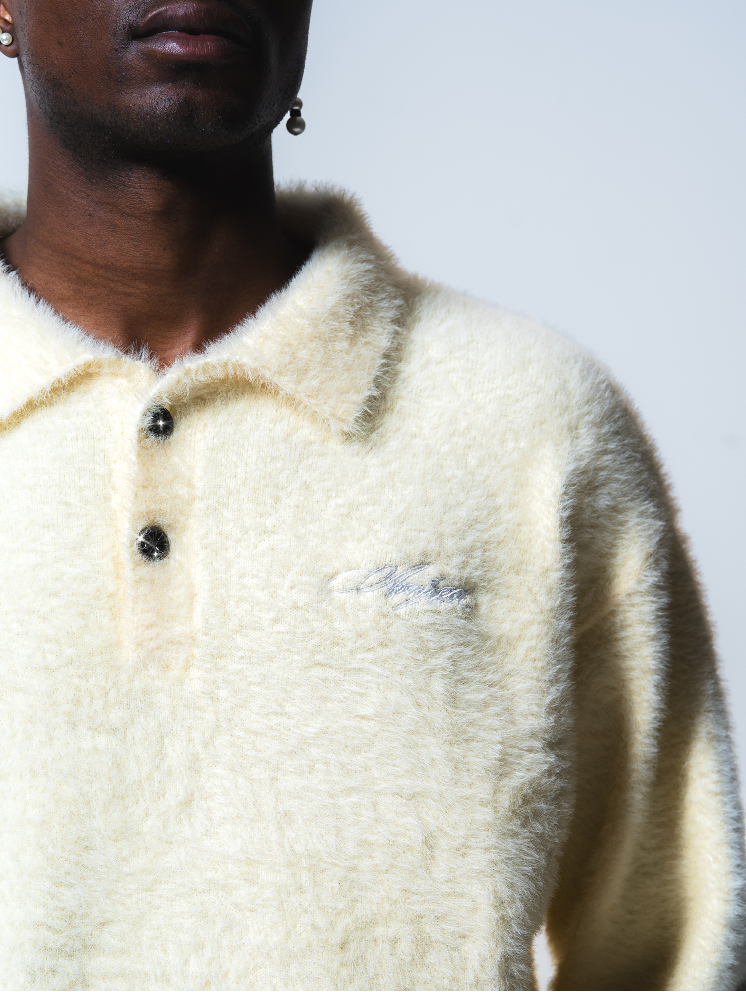Mohair Polo Cream