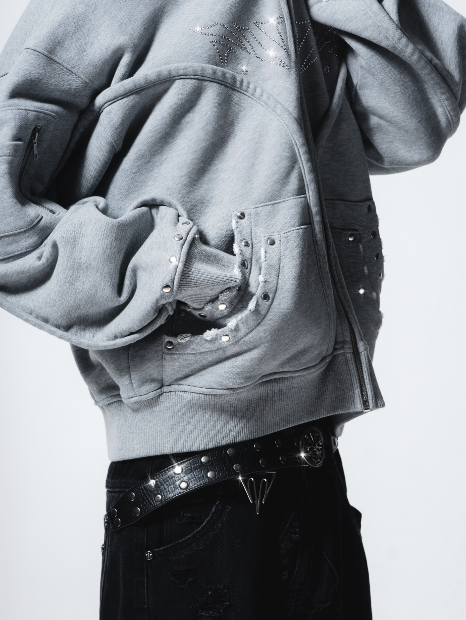 Fur Phantom Hoodie Grey