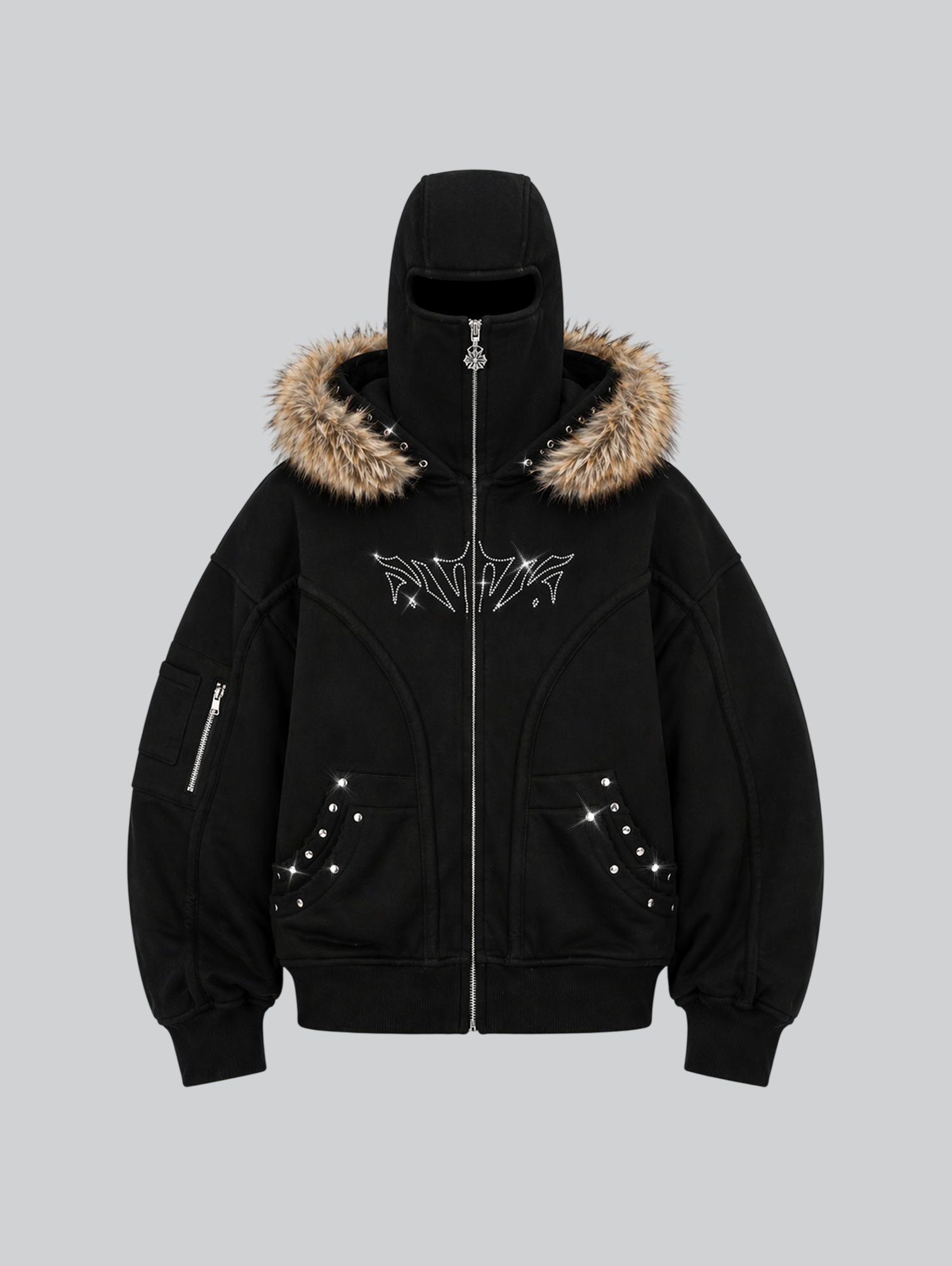 Fur Phantom Hoodie Black
