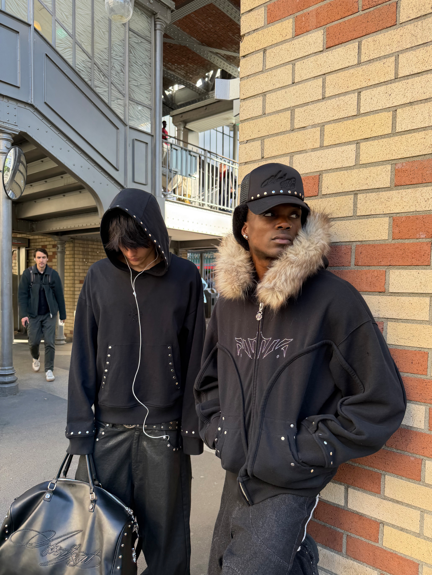 Fur Phantom Hoodie Black